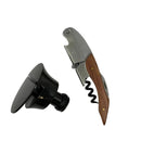 Kit Wine Lover - Saca-rolhas Madeira e Tampa Black