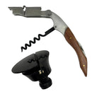 Kit Wine Lover - Saca-rolhas Madeira e Tampa Black